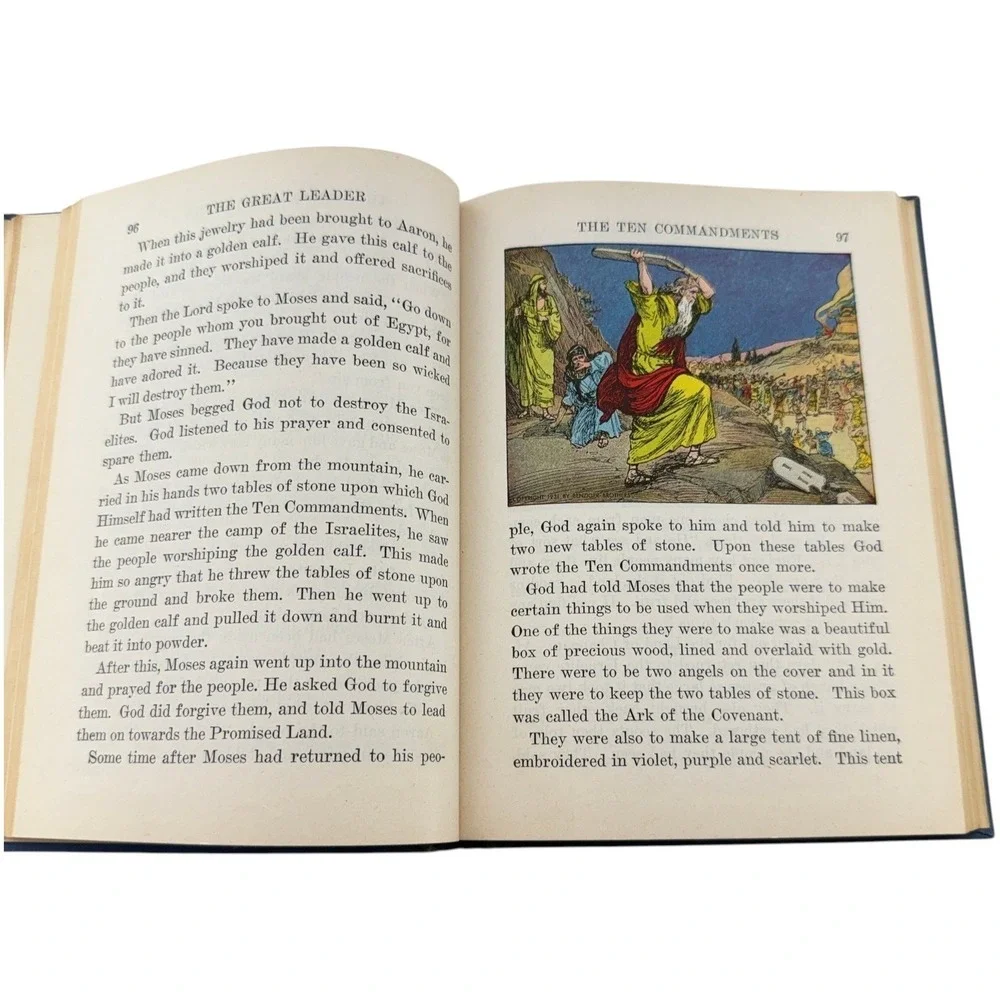 Benziger Brothers The Bible Story 1931 Catholic Textbook Illustrated Lower Grade